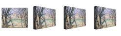 Trademark Global Paul Cezanne 'Trees and Houses' Canvas Art - 47" x 35"